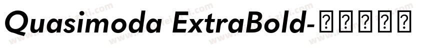 Quasimoda ExtraBold字体转换